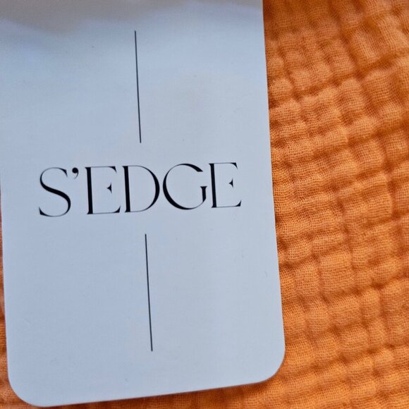 S'edge Rowan Top Shirt & Leslie Skorts 2 Piece Women's Orange Button Front set L - Picture 9 of 14